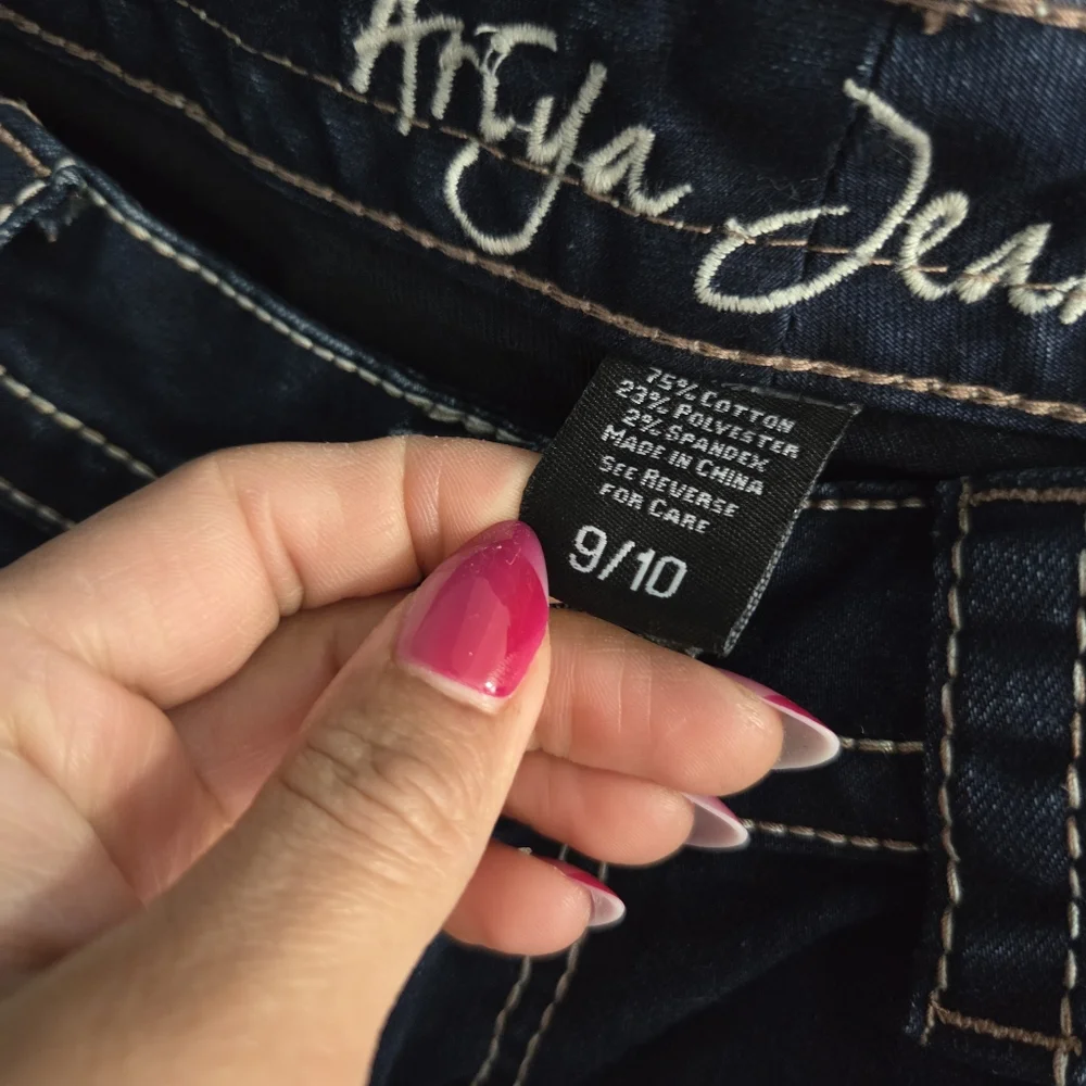 Ariya Dark Blue Flare Jeans - Picture 5 of 6